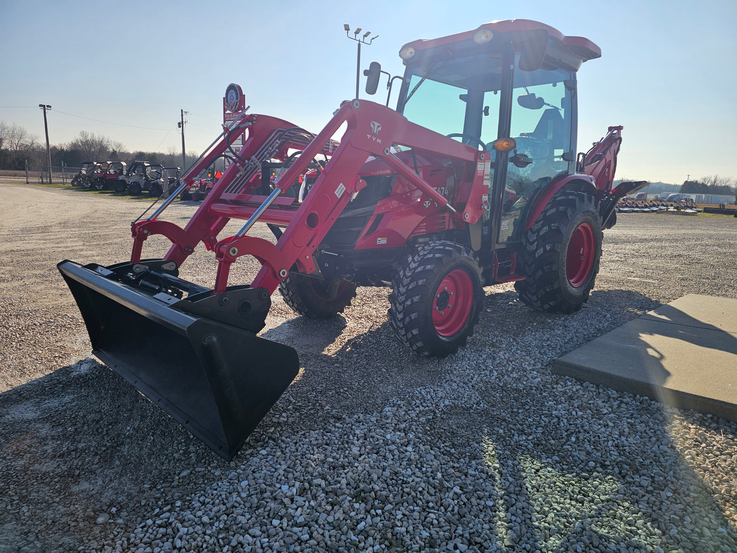 USED TYM T474HC, CAB TRACTOR and BACKHOE, 48HP, HST  CON_T474HC