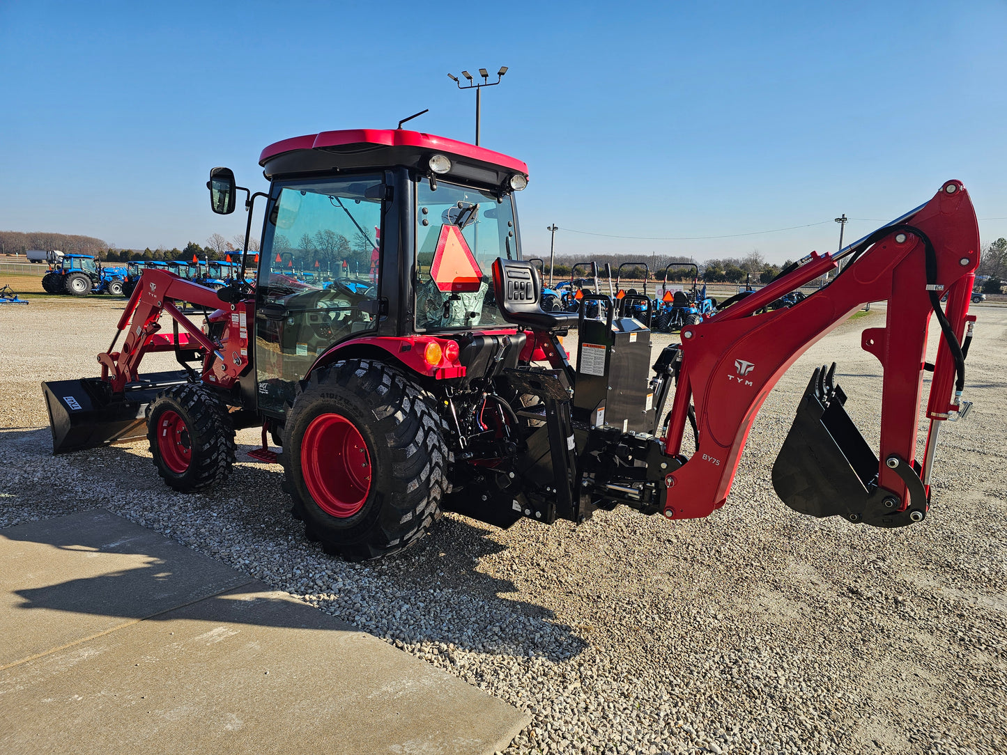 USED TYM T474HC, CAB TRACTOR and BACKHOE, 48HP, HST  CON_T474HC