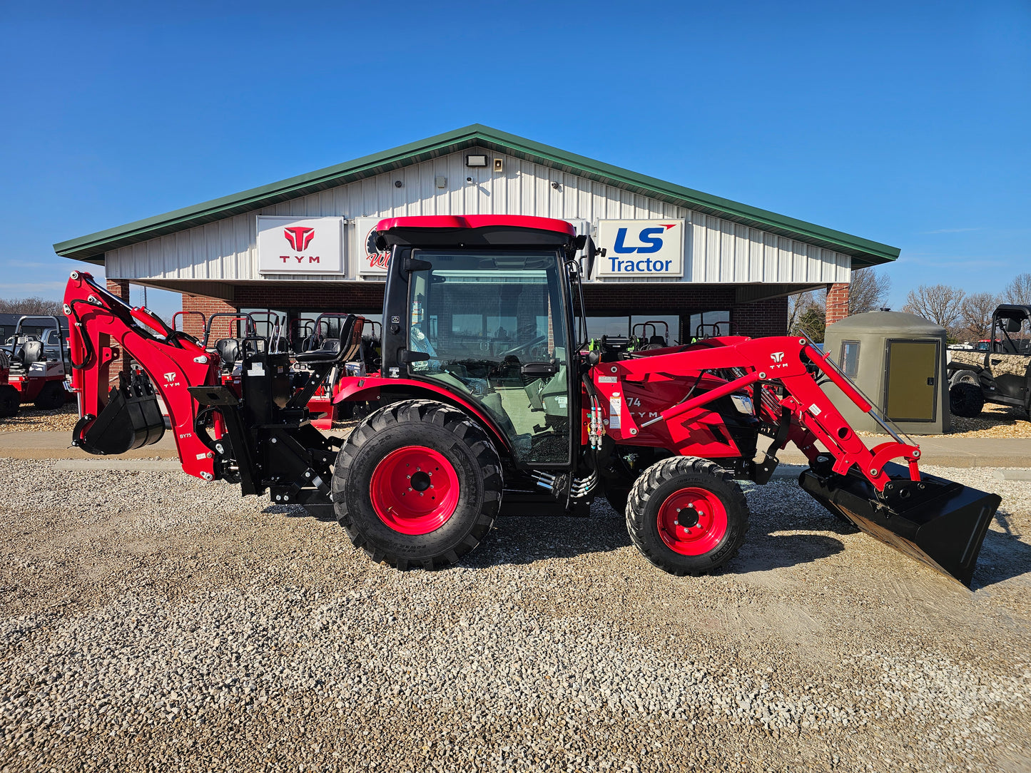 USED TYM T474HC, CAB TRACTOR and BACKHOE, 48HP, HST  CON_T474HC