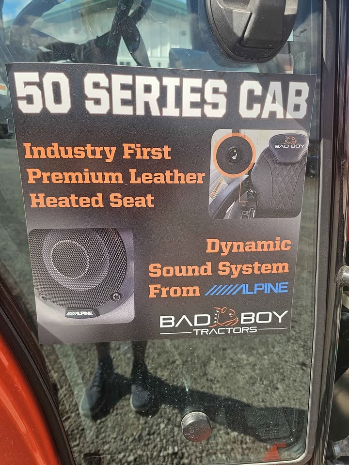 BAD BOY 5055CS, CAB, 55HP SHUTTLE, 4WD, DIESEL TRACTOR