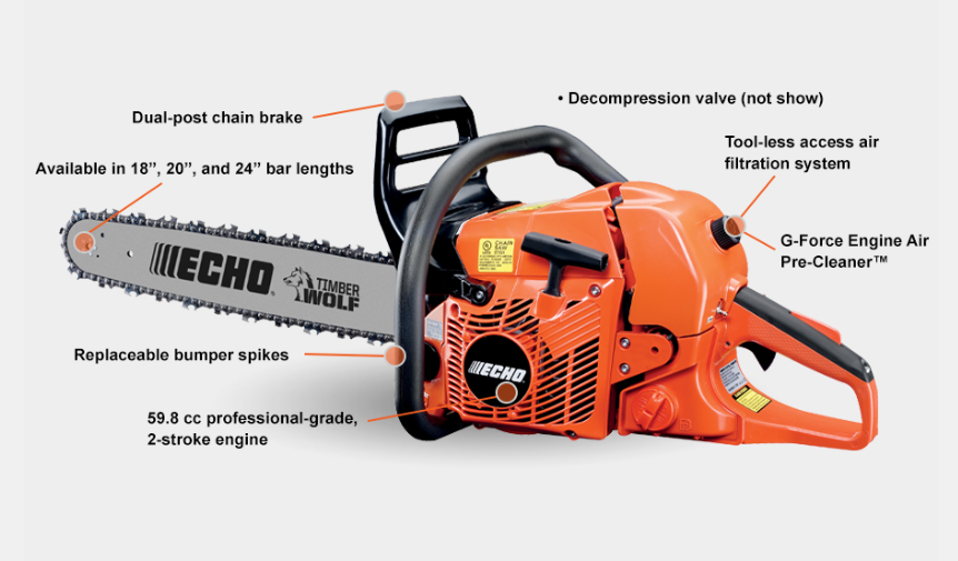 ECHO CS-590 Chainsaw, 59.8cc, 20" Bar CS-590-20