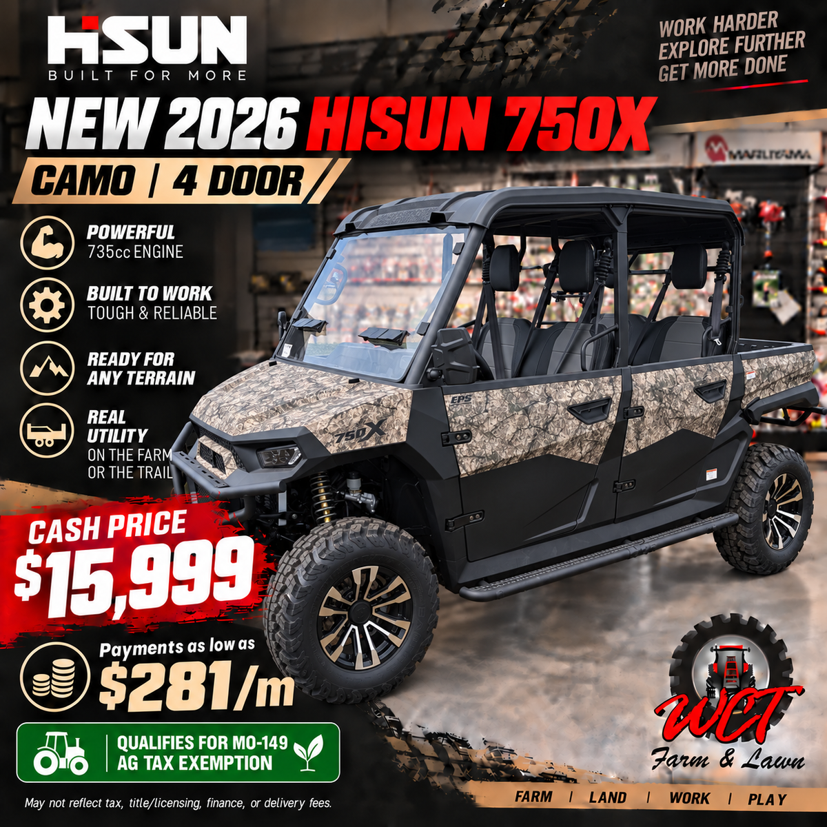 HISUN MOTORS USA 750XCRCAM