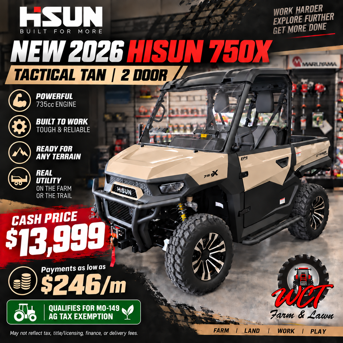 2026 HISUN 750X TACTICAL TAN - 2 DOOR