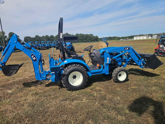 USED LS MT225S HST TRACTOR WITH BACKHOE, 15 HRS